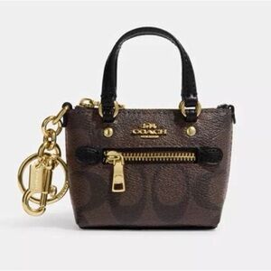 Mini Gallery Bag Charm In Signature Canvas